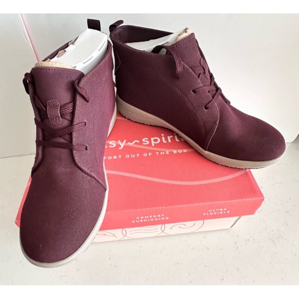 Easy Spirit Sphere3 Womens Sneakers 9M Dark Red Flexible Sole Eco-Friendly - Picture 3 of 10